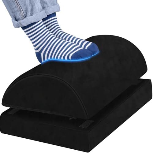 Ergonomik Visco Ayak Minderi, Anti Alerjen, Yarım Silindir, İki Parça, Oyun ve Ofis Koltukları için