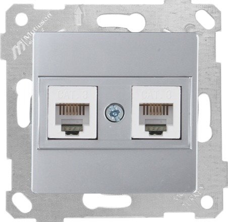 Mutlusan Rita Mek Tuş Telefon Priz i 2Xrj12 İnox 2200 126 0182