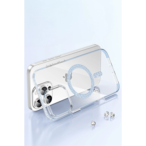 Joko Apple İphone 15 Pro Move Taşlı Magsafe Kapak - Siyah
