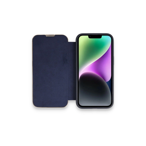 Apple İphone 14 Pro Kılıf Dolpin Kapaklı - Lacivert