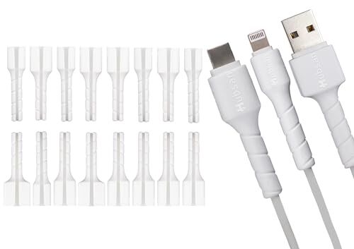 iPhone USB-C Şarj Kablosu için 16 Parça Koruyucu Set; Kablo Tutucu Klips ve Uç Koruyucular