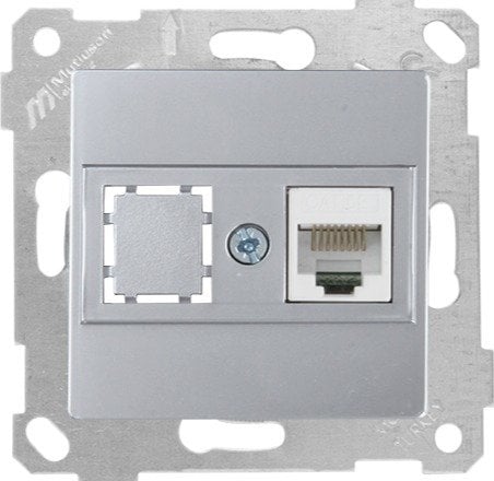 Mutlusan Rita Mek Tuş Data Priz i 1*Rj45 Cat 5 E  İnox 2200 136 0182