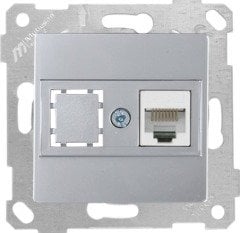 Mutlusan Rita Mek Tuş Data Priz i 1*Rj45 Cat 5 E  İnox 2200 136 0182