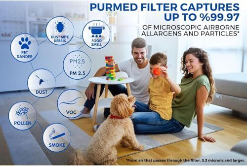 Pure Compact Hava, Hepa + Karbon, Temizleme Cihazı Uyumlu, Filtre
