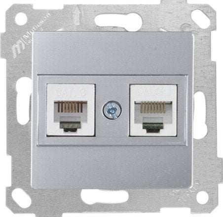 Mutlusan Rita Mek Tuş Tlf Data Priz  Rj12 Cat5E İnox 2200 139 0182