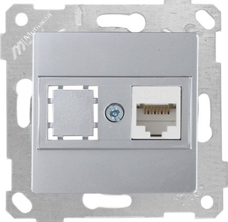Mutlusan Rita Mek Tuş Data Priz i 1*Rj45 Cat 6  İnox 2200 140 0182