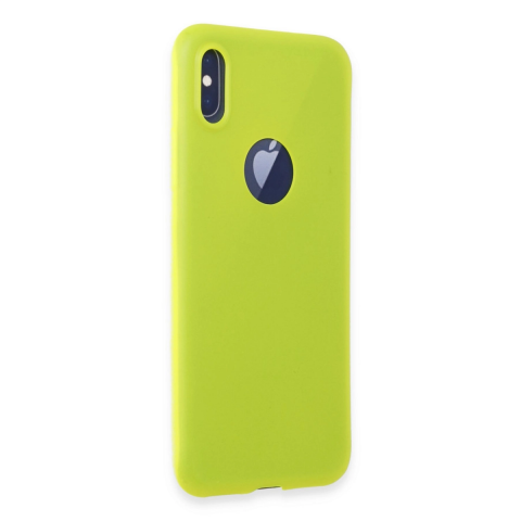 Apple İphone X Kılıf First Silikon - Parlak Sarı
