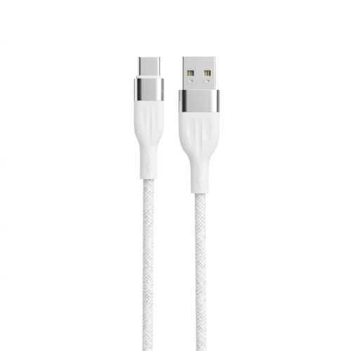 3.0A Type-C Hızlı Şarj ve Data Kablosu, Beyaz, 1m