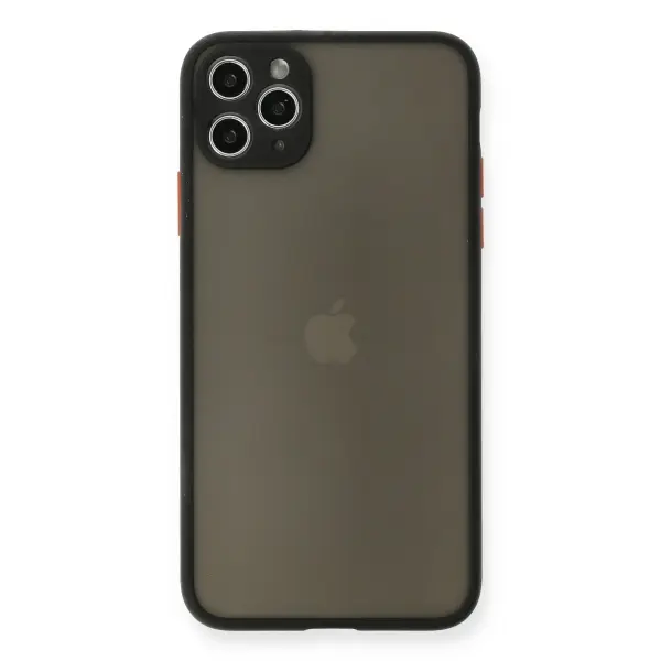 Apple iPhone 11 Pro Max Kılıf Montreal Silikon Kapak - Siyah
