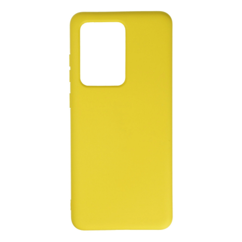 Samsung Galaxy S20 Ultra Kılıf Nano İçi Kadife Silikon - Sarı