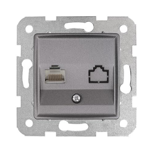 Linnera Life Granit, CAT5e Mekanizma ve, Grisi Tekli Data, Kapak