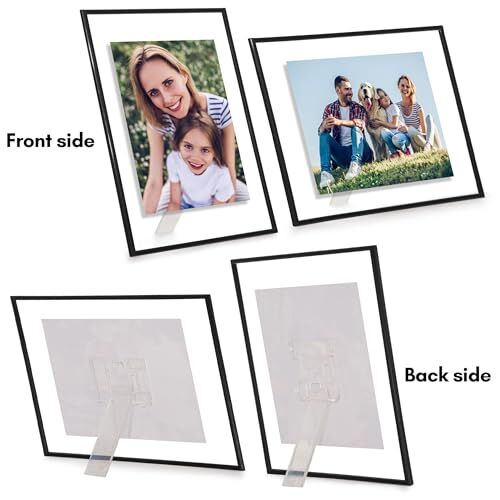 Kırılmaya Dayanıklı Camlı 11x14 Yüzer Resim Çerçevesi, 8x10 Fotoğraf veya Daha Küçük, Masaüstü veya Duvar için