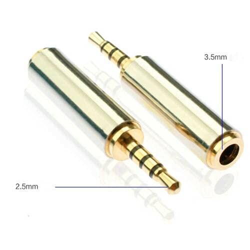2.5 mm Erkek - 3.5 mm Dişi, 4 boğum, 3 çizgi Kulaklıklı Mikrofon Çevirici