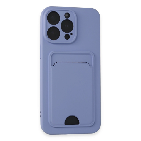 Apple İphone 14 Pro Max Kılıf Kelvin Kartvizitli Silikon - Lila