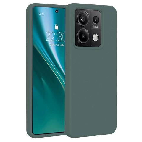 Xiaomi Redmi Note 13 4g Kılıf First Silikon - Koyu Yeşil