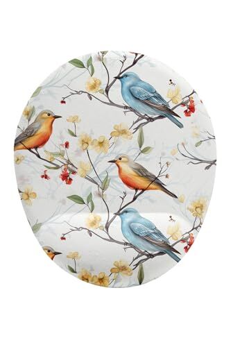 Kuş Desenli Bilek Destekli Mouse Pad