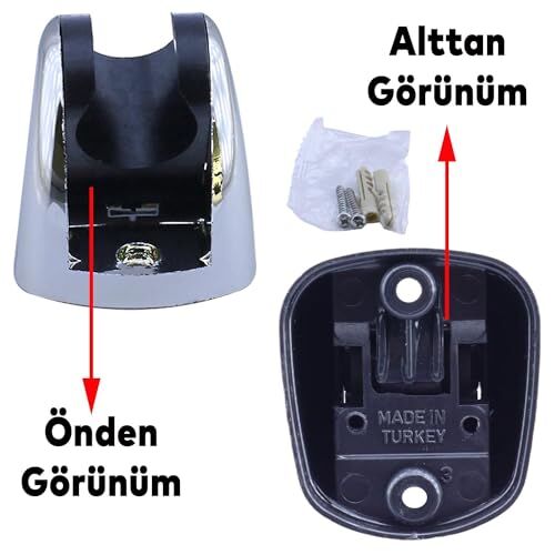 Duş Seti Banyo, Fiskiyesi Telefonu Kare, Siyah, Duş Başlığı Seti, Başlık Metal Hortum