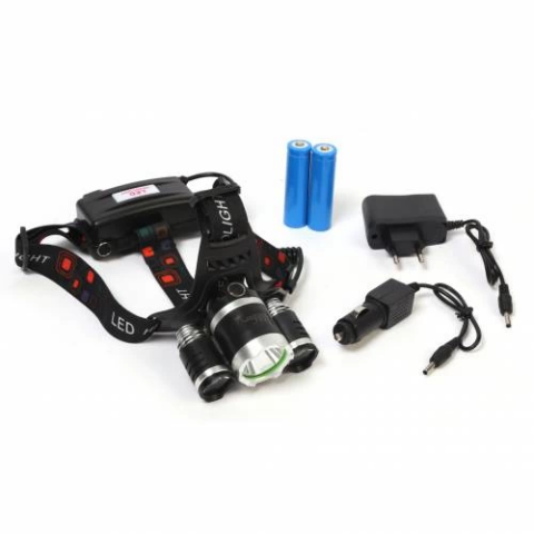 Br-5000 T6 5000 Lm 3xcree t6+2r5 Led Kafa Feneri