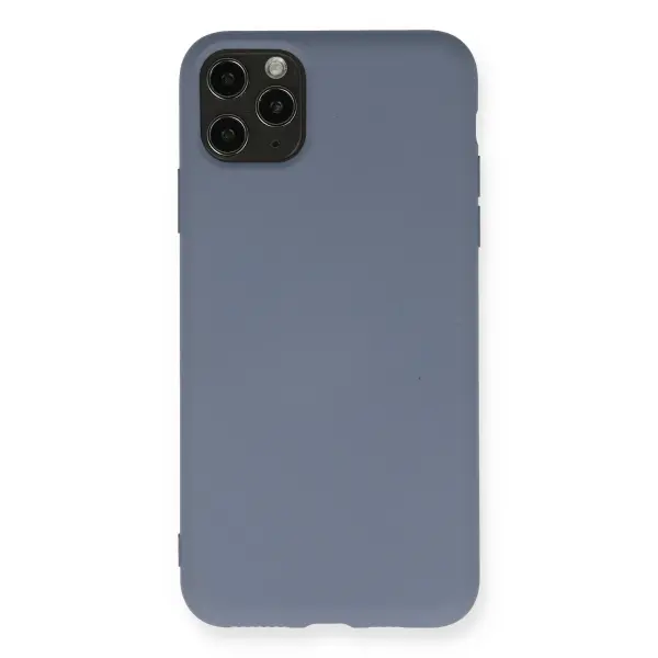 Apple iPhone 11 Pro Max Kılıf Nano içi Kadife Silikon - Gri