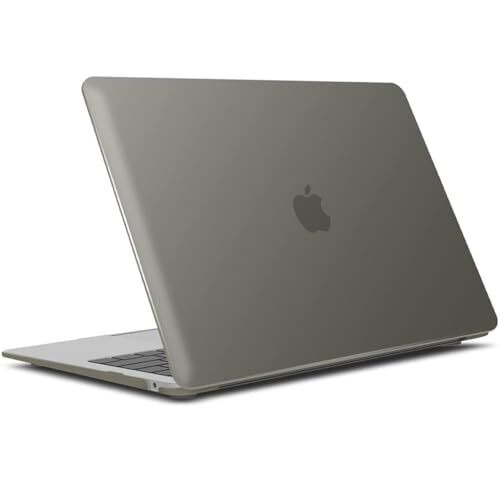 Macbook Air 13.3inç M1 A2337 2021 ile uyumlu mat ön arka kapaklı kılıf gri