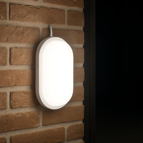 Aydos 15W IP65 Oval Beyaz LED Tavan ve Duvar Lambası | 6500K Beyaz Işık | Su ve Toz Geçirmez Banyo Bahçe Balkon Aydınlatma Armatürü | Yüzeye Monte, 1500 Lümen (220V)