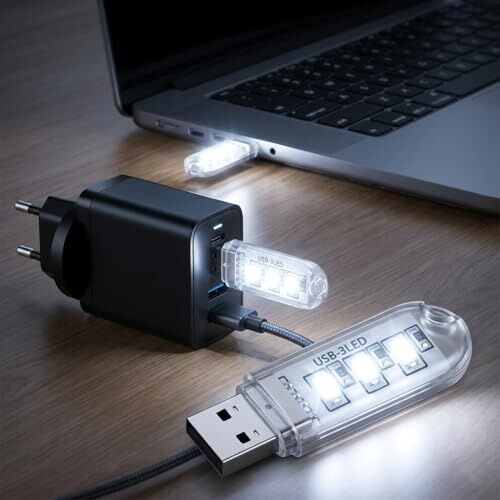 Mini USB LED Flash Bellek Görünümlü Taşınabilir Portatif Gece Lambası, 3 LED Beyaz Işık
