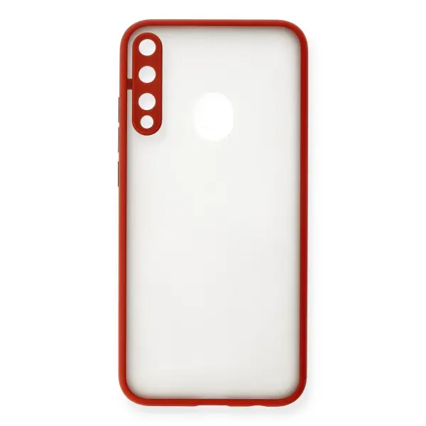 Huawei P40 Lite E Kılıf Montreal Silikon Kapak - Kırmızı