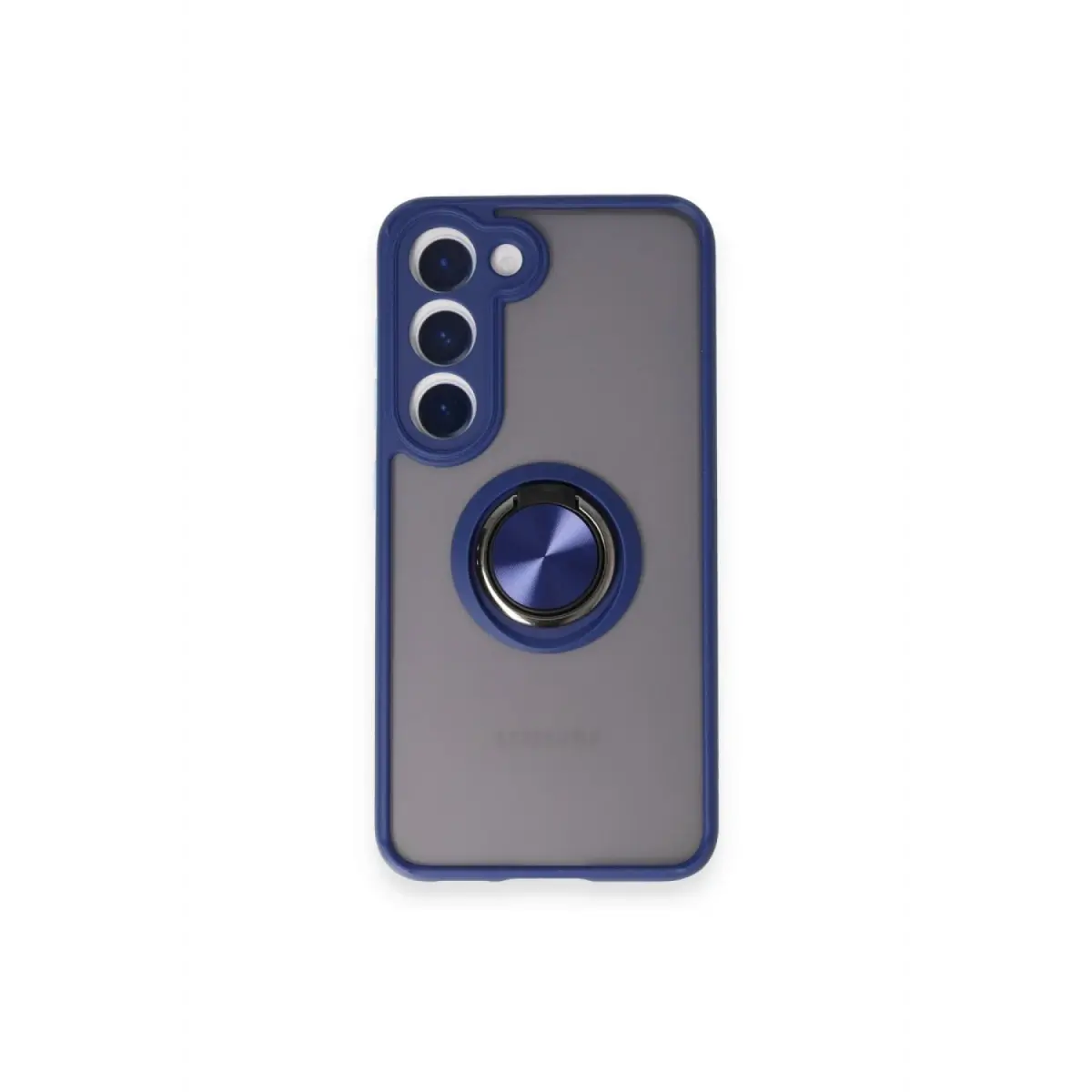 Samsung Galaxy M15 Kılıf Montreal Yüzüklü Silikon Kapak - Lacivert