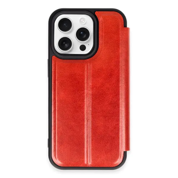 Apple iPhone 14 Pro Kılıf Flip Cover - Kırmızı
