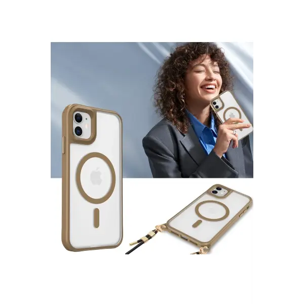 Apple iPhone 12 Kılıf Enka Magsafe Silikon Kılıf - Şeffaf