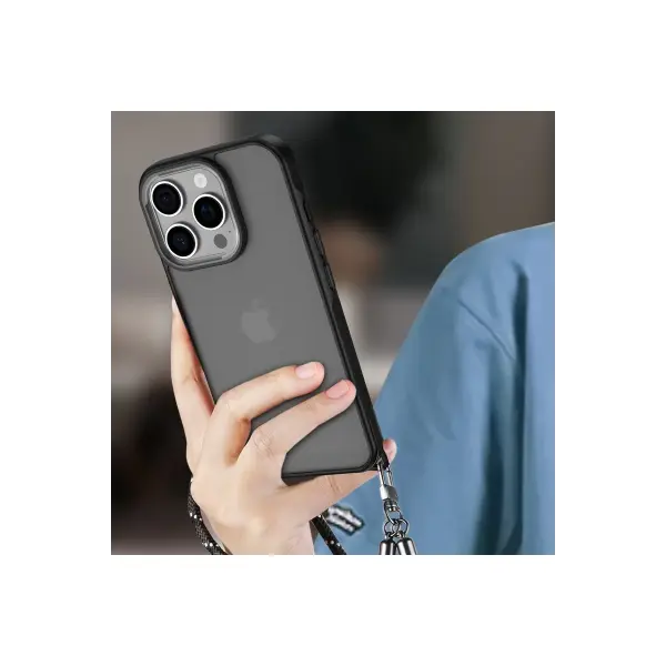Apple iPhone 16 Pro Max Kılıf Elegant Kapak - Siyah