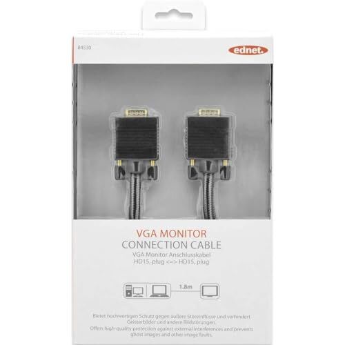 84530 1.8 Metre Vga to Vga Monitör Kablosu 28AWG Örgülü
