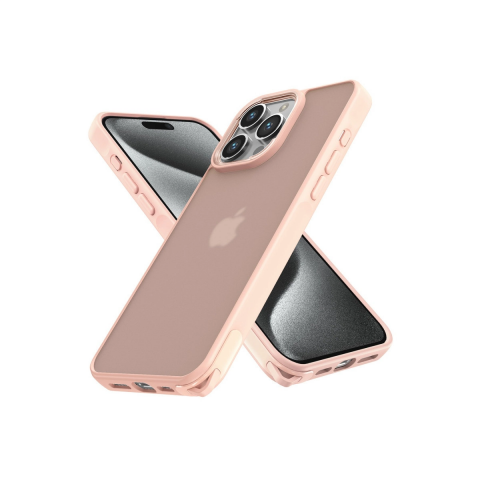 Apple İphone 15 Pro Max Kılıf Elegant Kapak - Pudra