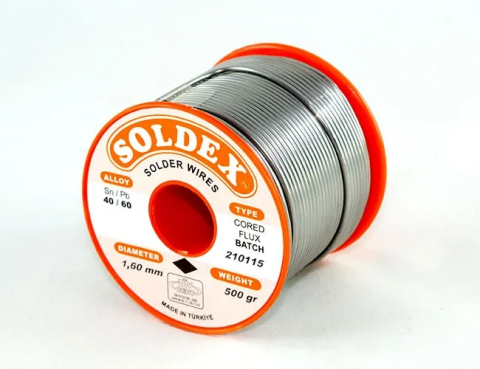 40-60 Lehim Teli 500 Gr 1.6 Mm- Sn:40 / Pb:60