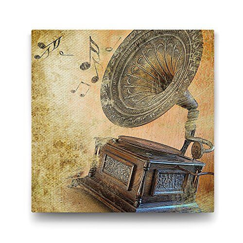Gramofon Tablosu, 70x70 cm