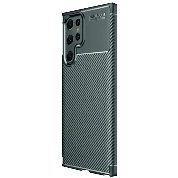 Samsung Galaxy S25 Ultra Kılıf Auto Focus Karbon Kapak - Koyu Yeşil