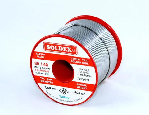 60-40 Lehim Teli 500 Gr 0.75 Mm - Sn:60 / Pb:40