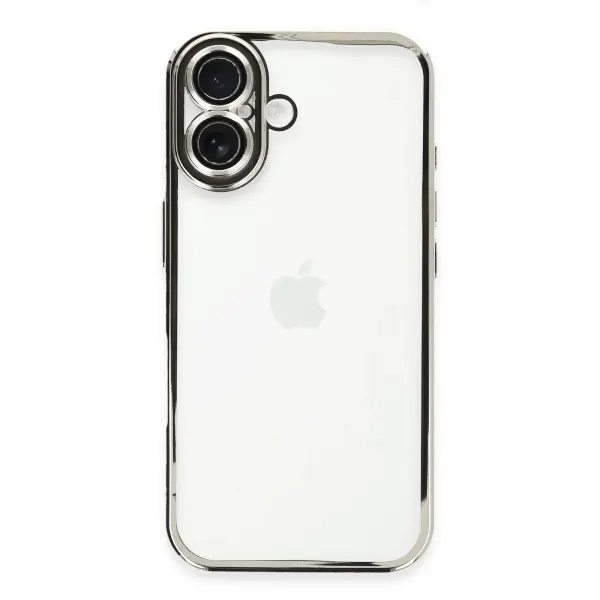 Apple iPhone 16 Plus Kılıf Razer Lensli Silikon - Gümüş