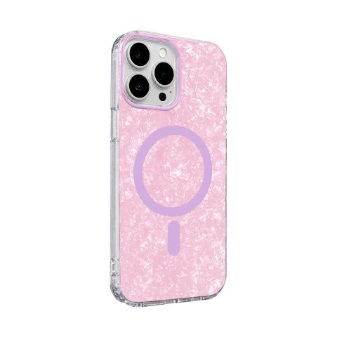 Onegif Apple İphone 16 Pro Max Mila Dalgalı Magsafe Kapak - Lila