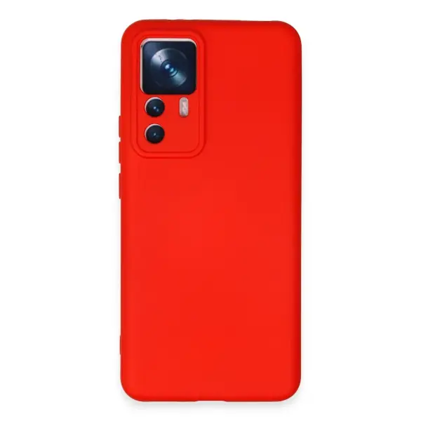Xiaomi Mi 12T Pro Kılıf Nano içi Kadife Silikon - Kırmızı