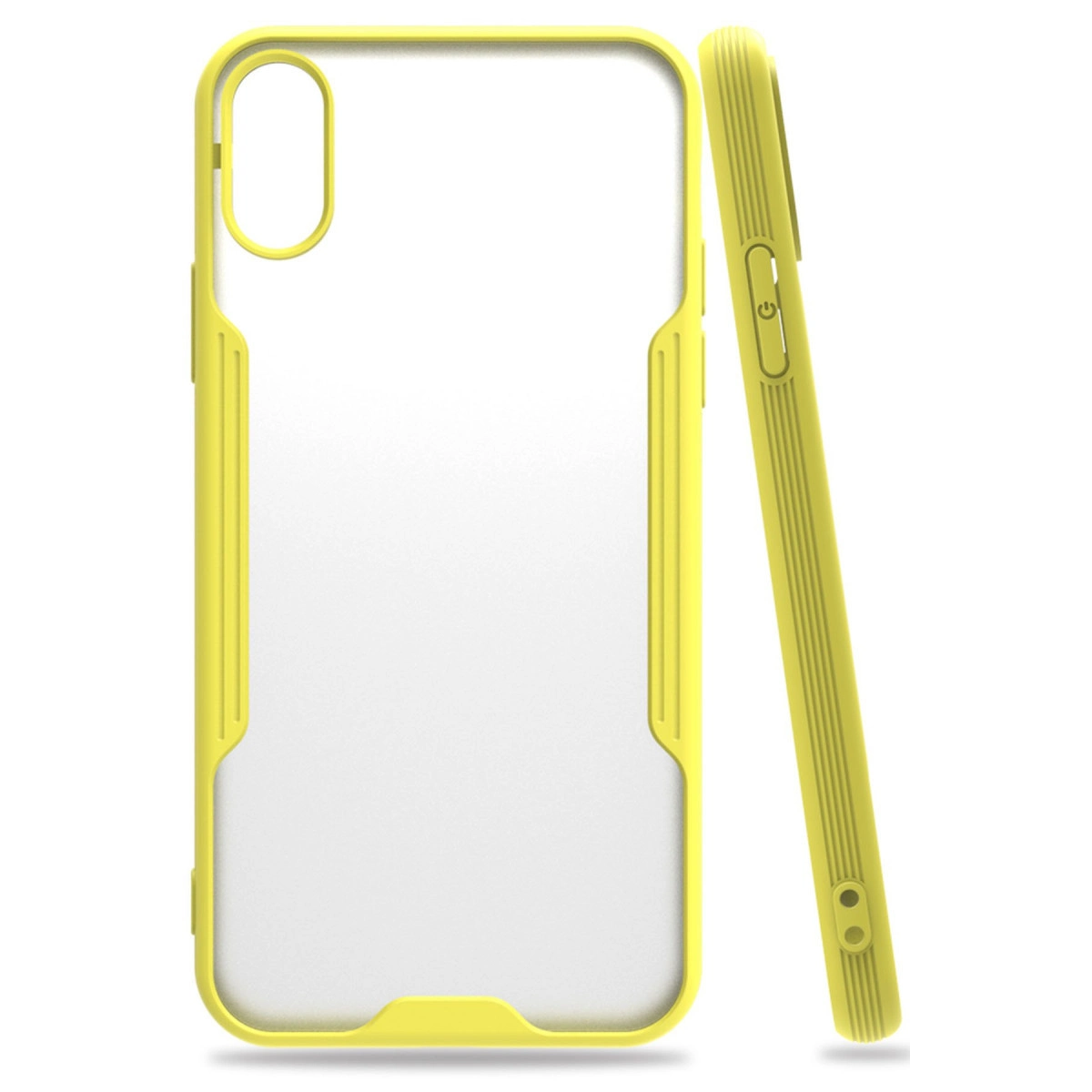 Apple İphone X Kılıf Platin Silikon - Sarı