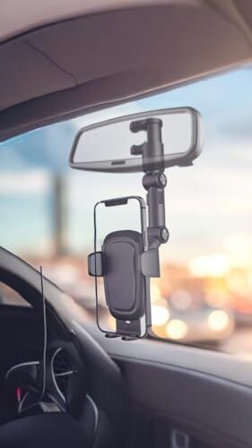 Sıkıştırmalı Telefon Tutucusu, Mutfak Dolabı, Çalışma Masası, Yatak ve Araba Dikiz Aynası için, 360 Derece Dönebilen