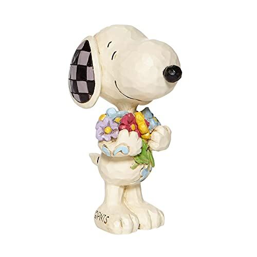 Peanuts Snoopy Bahar Çiçekleri Tutan Minyatür Heykelcik, 7 cm, Çok Renkli