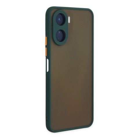 Vivo Y16 Kılıf Montreal Silikon Kapak - Yeşil