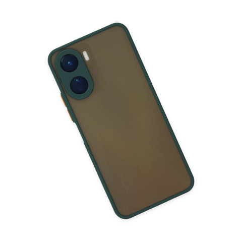 Vivo Y16 Kılıf Montreal Silikon Kapak - Yeşil