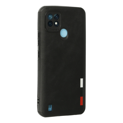 Realme C21 Kılıf Loop Deri Silikon - Siyah