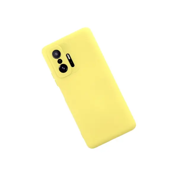 Xiaomi Mi 11T Pro Kılıf Nano içi Kadife Silikon - Sarı