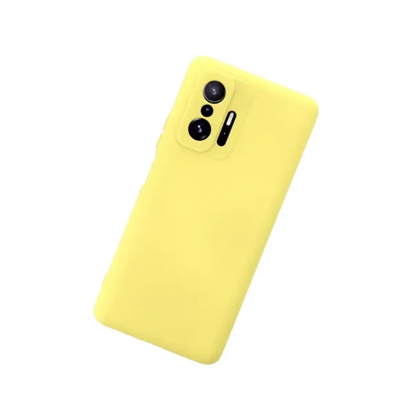 Xiaomi Mi 11T Pro Kılıf Nano içi Kadife Silikon - Sarı