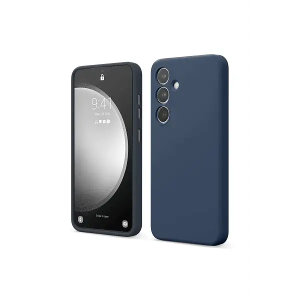 Samsung Galaxy A14 4G Kılıf First Silikon - Lacivert