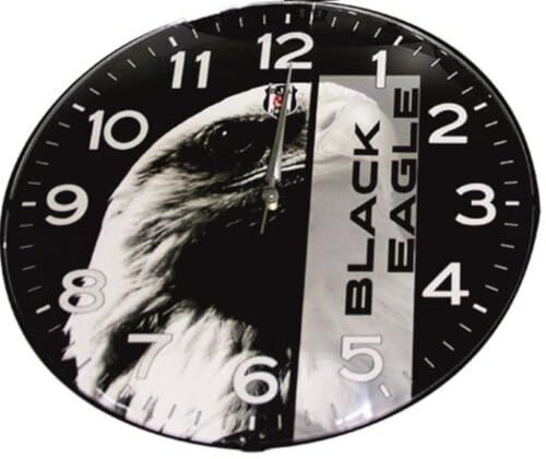 Beşiktaş Lisanslı Duvar Saati Black Eagle